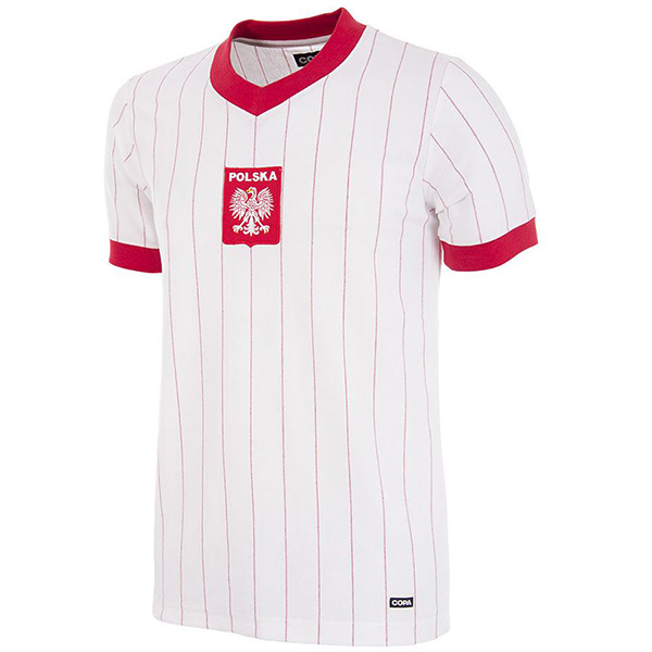 Poland home retro jersey men's first uniform football tops sport kit soccer shirt 1982